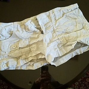 White Cargo shorts